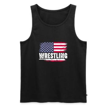Lutteur lutteur Fight Wrestling Ringer cadeau - Débardeur bio Premium Homme - noir - Devant - Michal (187cm)