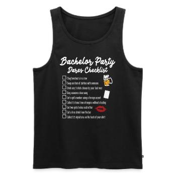 Junggeselle Jungesellenabschied - Männer Premium Bio Tank Top - Schwarz - Vorne - AI Model Male 178 light (178cm)