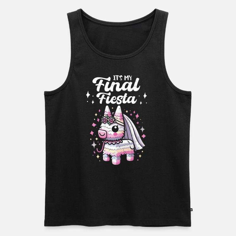 Junggesellin - Männer Premium Bio Tank Top - Schwarz