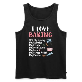 Baker Bakeries Baked Goods Baking Gift - Men's Premium Organic Tank Top - black - Front - Michal (187cm)