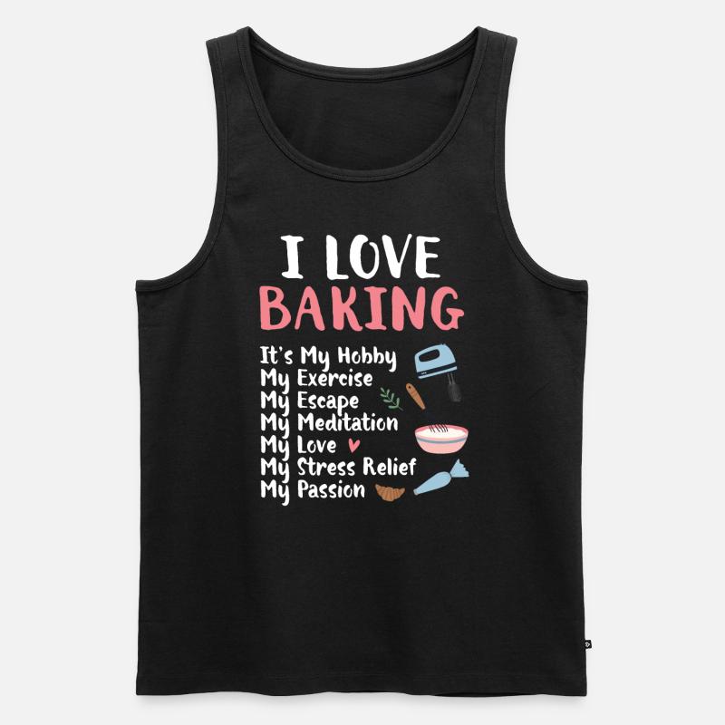 Bäcker Bäckerein Backwaren Backen Geschenk - Männer Premium Bio Tank Top - Schwarz