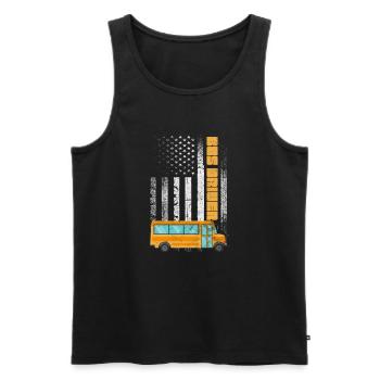 Busfahrer - Männer Premium Bio Tank Top - Schwarz - Vorne - Michal (187cm)