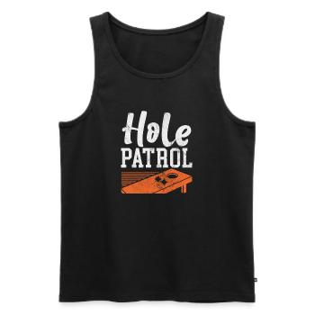 Cornhole - Männer Premium Bio Tank Top - Schwarz - Vorne - AI Model Male 178 light (178cm)