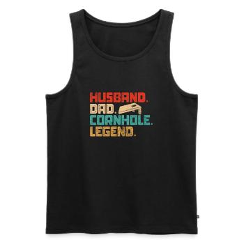 Cornhole - Men's Premium Organic Tank Top - black - Front - Michal (187cm)