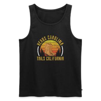 Country - Men's Premium Organic Tank Top - black - Front - AI Model Male 178 light (178cm)
