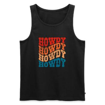 Country - Men's Premium Organic Tank Top - black - Front - AI Model Male 178 light (178cm)