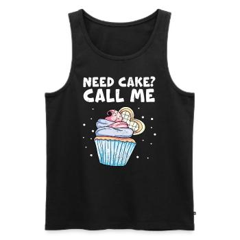 Cupcake - Männer Premium Bio Tank Top - Schwarz - Vorne - AI Model Male 178 light (178cm)