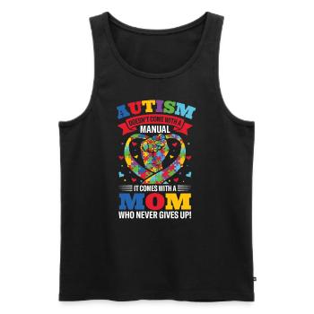 Autisme maman sensibilisation jour cadeau autiste - Débardeur bio Premium Homme - noir - Devant - AI Model Male 178 light (178cm)