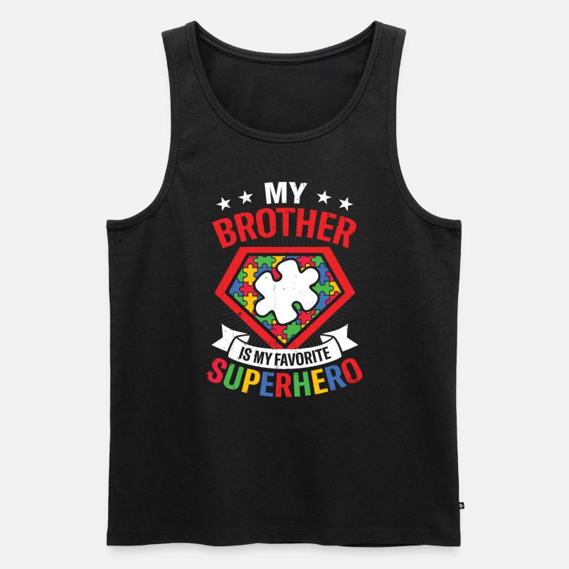 Autismus - Männer Premium Bio Tank Top - Schwarz