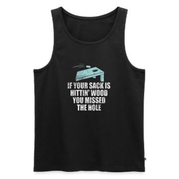Cornhole - Men's Premium Organic Tank Top - black - Front - Michal (187cm)