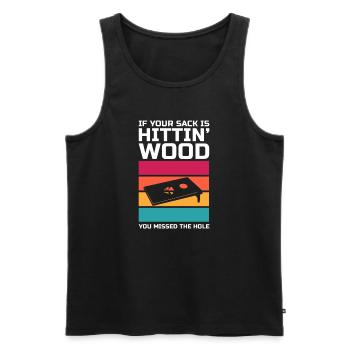Cornhole Beanbag Sackloch Geschenk - Männer Premium Bio Tank Top - Schwarz - Vorne - AI Model Male 178 light (178cm)