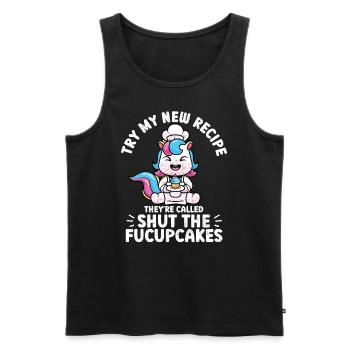 Cupcake - Männer Premium Bio Tank Top - Schwarz - Vorne - AI Model Male 178 light (178cm)