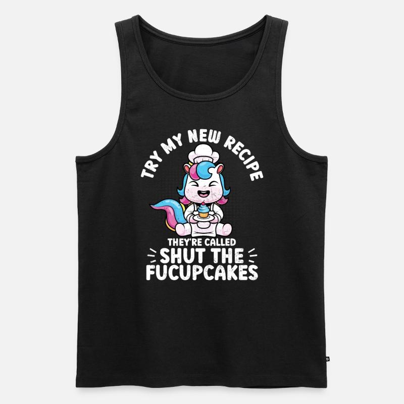 Cupcake - Männer Premium Bio Tank Top - Schwarz