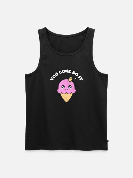 Eiscreme - Männer Premium Bio Tank Top - Schwarz