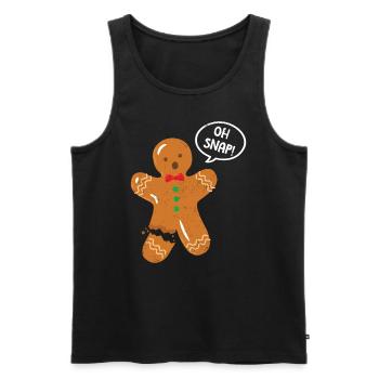 Baker - Men's Premium Organic Tank Top - black - Front - AI Model Male 178 light (178cm)