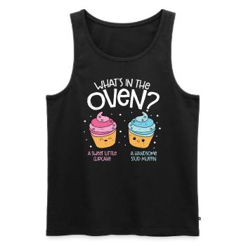Cupcake - Men's Premium Organic Tank Top - black - Front - AI Model Male 178 light (178cm)