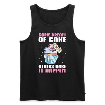 Cupcake Muffin Backen Geschenk - Männer Premium Bio Tank Top - Schwarz - Vorne - Michal (187cm)