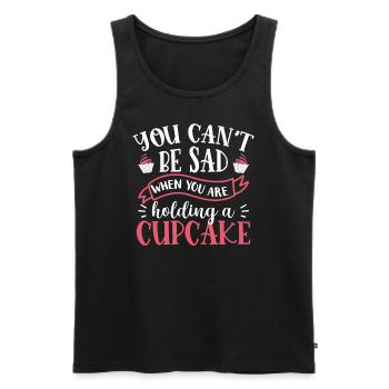 Cupcake Muffin Backen Geschenk - Männer Premium Bio Tank Top - Schwarz - Vorne - Michal (187cm)