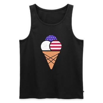 Eiscreme - Männer Premium Bio Tank Top - Schwarz - Vorne - Michal (187cm)