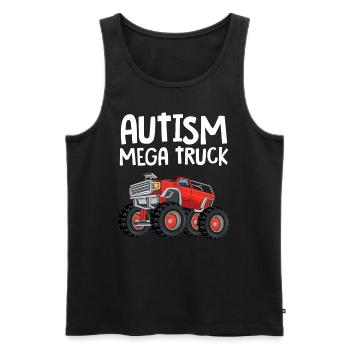 Journée de sensibilisation à l’autisme Cadeau autiste - Débardeur bio Premium Homme - noir - Devant - Michal (187cm)