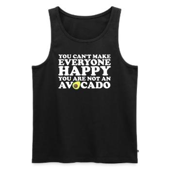 Avocat Guacamole Vegan Cadeau - Débardeur bio Premium Homme - noir - Devant - AI Model Male 178 light (178cm)