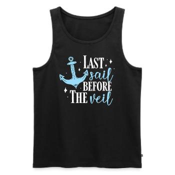 Bachelorette Hen Party Gift - Men's Premium Organic Tank Top - black - Front - AI Model Male 178 light (178cm)