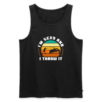 Cornhole Beanbag Sackloch Geschenk - Männer Premium Bio Tank Top - Schwarz - Vorne - AI Model Male 178 light (178cm)