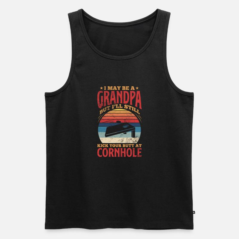 Cornhole - Männer Premium Bio Tank Top - Schwarz