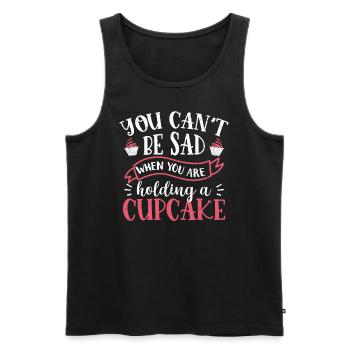 Cupcake - Men's Premium Organic Tank Top - black - Front - AI Model Male 178 light (178cm)