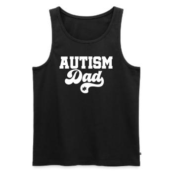Journée de sensibilisation des pères autistes autistes cadeau - Débardeur bio Premium Homme - noir - Devant - Michal (187cm)