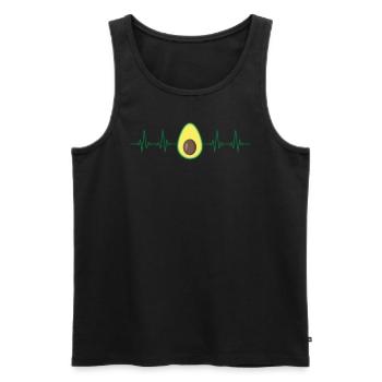 Avocado Guacamole Vegan Geschenk - Männer Premium Bio Tank Top - Schwarz - Vorne - AI Model Male 178 light (178cm)