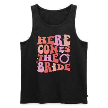 Bachelorette Hen Party Bride - Men's Premium Organic Tank Top - black - Front - AI Model Male 178 light (178cm)