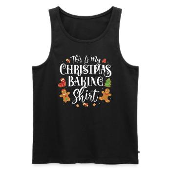 Baker - Men's Premium Organic Tank Top - black - Front - AI Model Male 178 light (178cm)