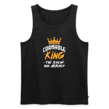 Cornhole Beanbag Sackloch Geschenk - Männer Premium Bio Tank Top - Schwarz - Vorne - AI Model Male 178 light (178cm)