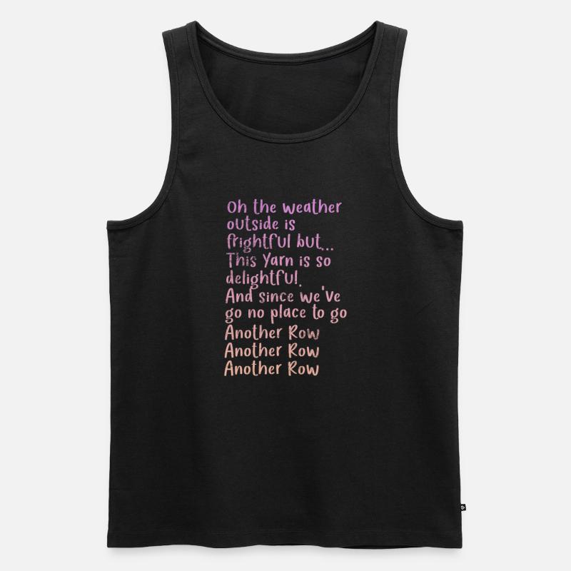 Häkeln Stricken - Männer Premium Bio Tank Top - Schwarz
