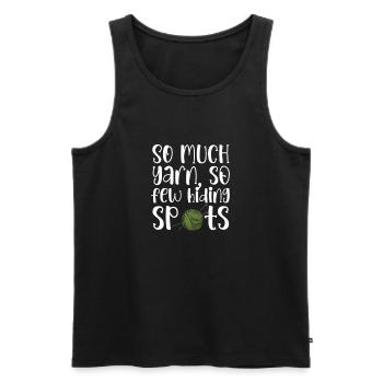 Crochet Knitting Sewing Seamstress Gift - Men's Premium Organic Tank Top - black - Front - AI Model Male 178 light (178cm)