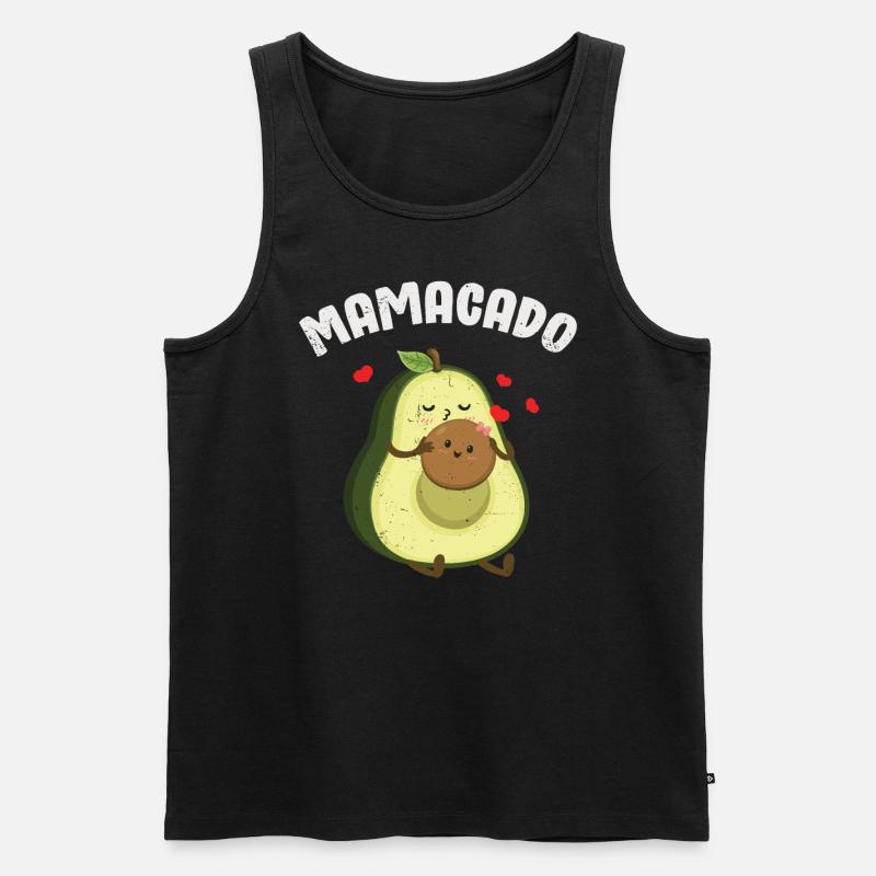 Avocado - Männer Premium Bio Tank Top - Schwarz