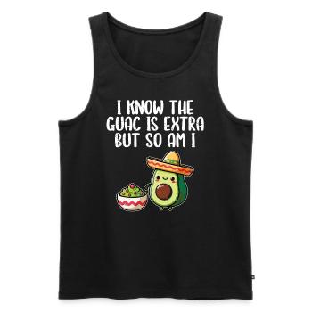 Avocado - Männer Premium Bio Tank Top - Schwarz - Vorne - Michal (187cm)