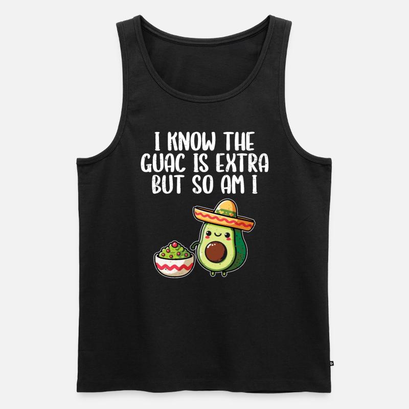 Avocado - Männer Premium Bio Tank Top - Schwarz