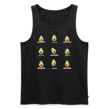 Avocado Guacamole Vegan Geschenk - Männer Premium Bio Tank Top - Schwarz - Vorne - AI Model Male 178 light (178cm)