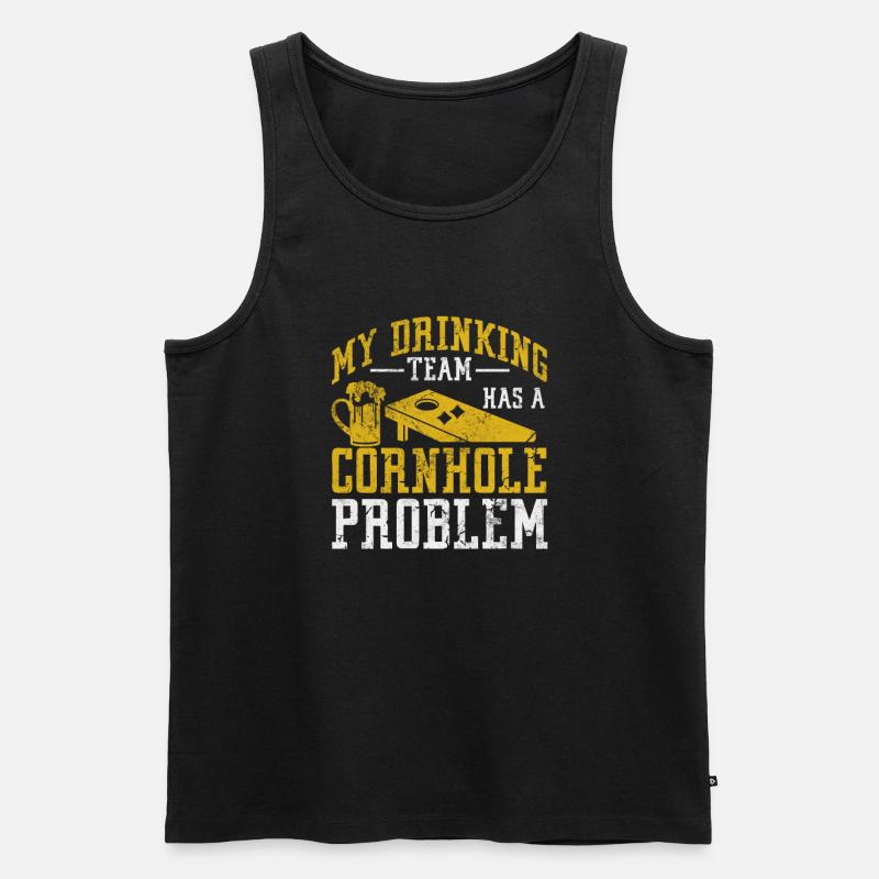 Cornhole - Männer Premium Bio Tank Top - Schwarz