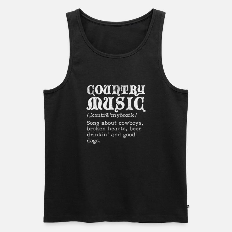 Country - Männer Premium Bio Tank Top - Schwarz
