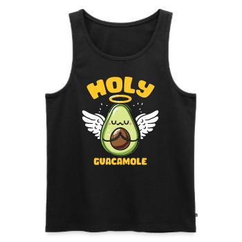 Avocado Guacamole Vegan Geschenk - Männer Premium Bio Tank Top - Schwarz - Vorne - AI Model Male 178 light (178cm)