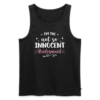 Junggesellin - Männer Premium Bio Tank Top - Schwarz - Vorne - AI Model Male 178 light (178cm)