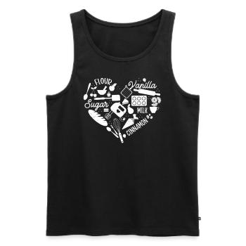 Baker - Men's Premium Organic Tank Top - black - Front - AI Model Male 178 light (178cm)