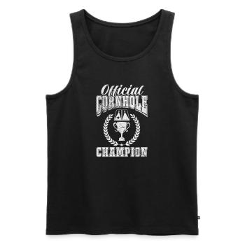 Cornhole - Männer Premium Bio Tank Top - Schwarz - Vorne - Michal (187cm)