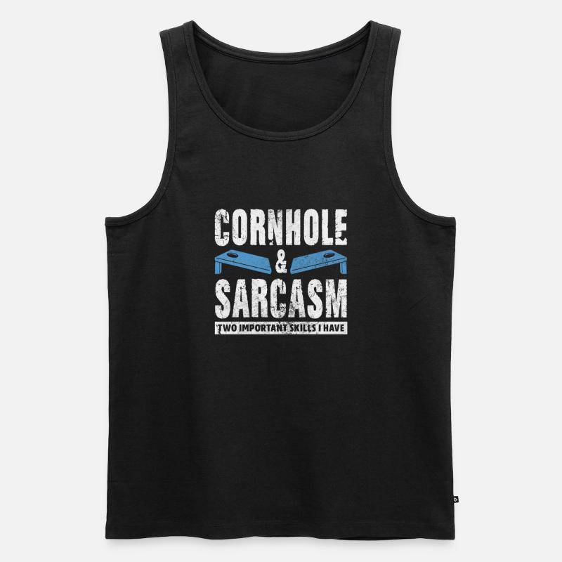 Cornhole - Männer Premium Bio Tank Top - Schwarz