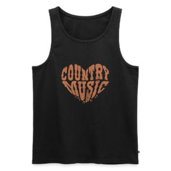 Country - Men's Premium Organic Tank Top - black - Front - AI Model Male 178 light (178cm)