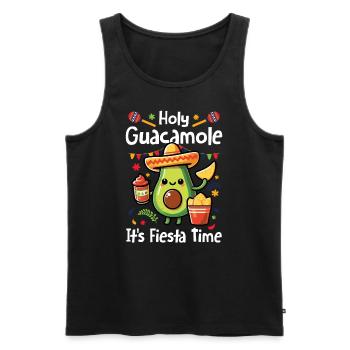 Avocado Guacamole Vegan Geschenk - Männer Premium Bio Tank Top - Schwarz - Vorne - AI Model Male 178 light (178cm)