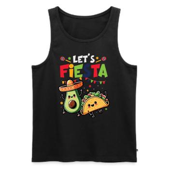 Avocado Guacamole Vegan Geschenk - Männer Premium Bio Tank Top - Schwarz - Vorne - AI Model Male 178 light (178cm)
